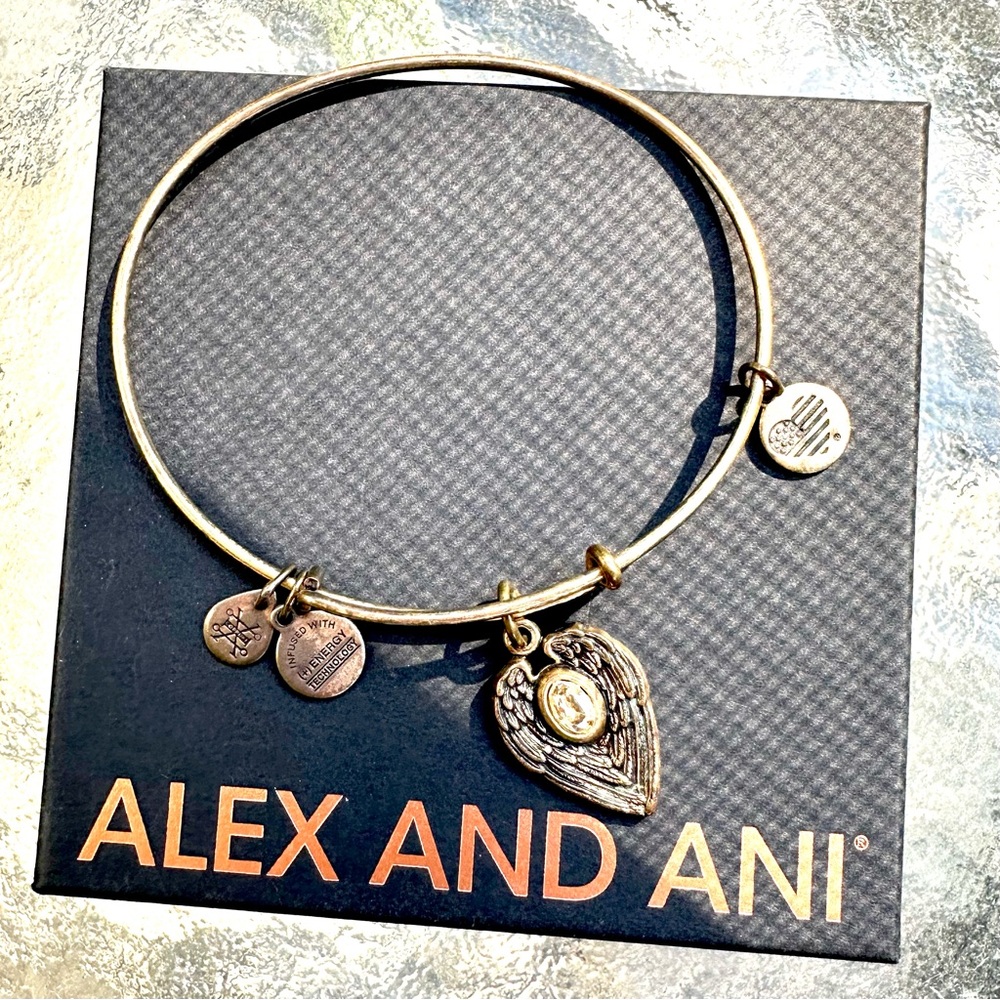 Alex and Ani Bangle Bracelet Guardian Angel Direction Divine Aid Coppure - Picture 2 of 6